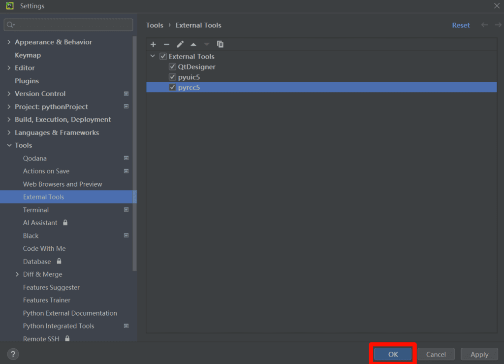 基于Python及PyCharm的PyQt5详细安装教程20