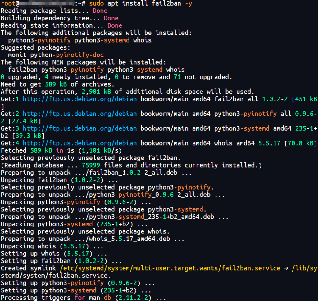 Debian12系统安装配置Fail2Ban插件保护SSH22端口教程2